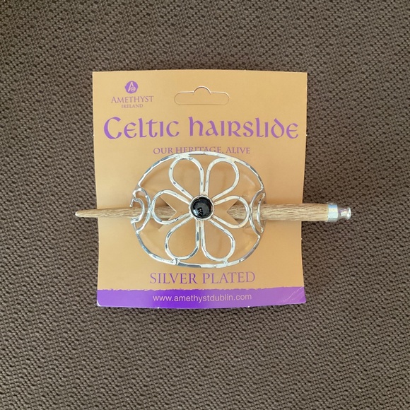 Silver plated Celtic Hair  accessory - Picture 1 of 6